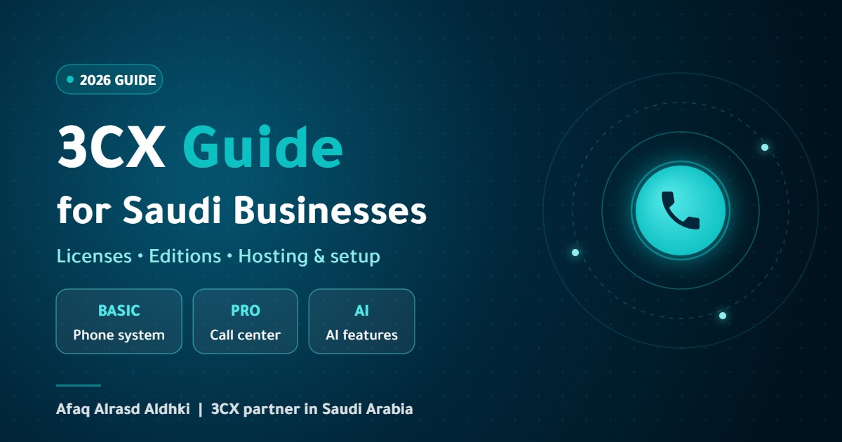 Read more about the article 3CX Pricing in Saudi Arabia (2026): Editions, Licenses and Total Cost