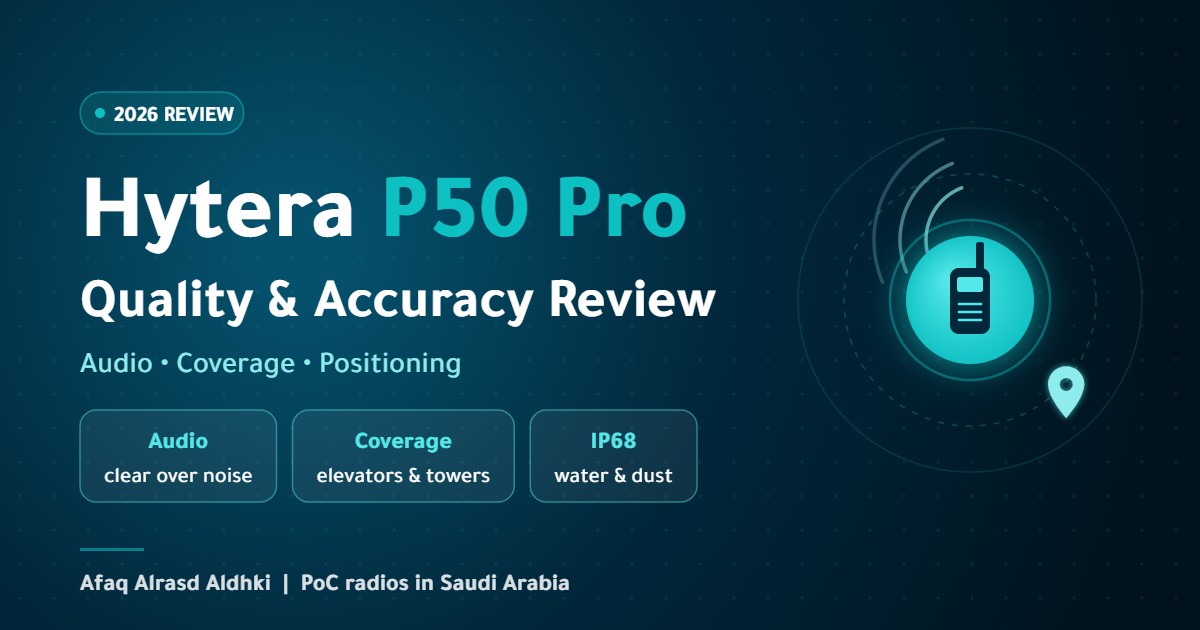 Read more about the article Hytera P50 Pro Review: Audio Quality, Coverage, Location Accuracy and P50 Comparison